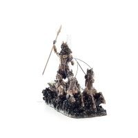 Poseidon: The God of the Sea, Earthquakes, Earth, Storms and Words in a Chariot 19cm Full Body Veronese Bronze Electrolysis Stat