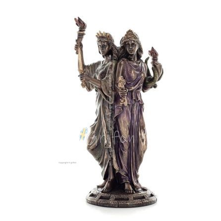 Hekate: The view of magic, medicinal, poisonous.. 21cm Veronese Bronze Electrolysis Full Body Statue, Ancient Greece Veronese 1 