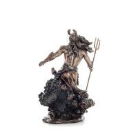 Poseidon: havets gud, jordbÃ¤vningar, jorden, stormar och ord 30 cm Veronese brons galvaniserad helkroppsstaty Veronese 3 - grifo