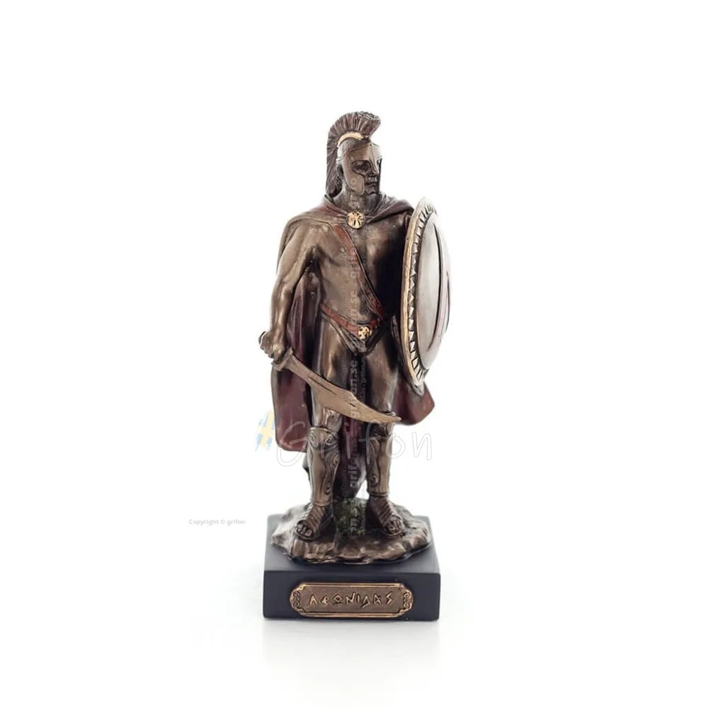 Leonidas: Kung av Sparta med svärd 12 cm full längd Veronese brons elektrolytisk staty, antikens Grekland Veronese 1 - grifon.se