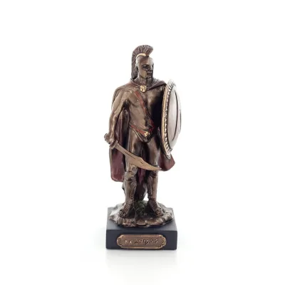 Leonidas: Kung av Sparta med svärd 12 cm full längd Veronese brons elektrolytisk staty, antikens Grekland Veronese 1 - grifon.se