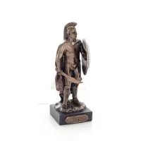 Leonidas: Kung av Sparta med svärd 12 cm full längd Veronese brons elektrolytisk staty, antikens Grekland Veronese 5 - grifon.se