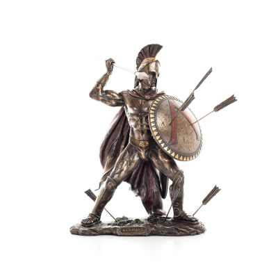 Leonidas: The King of Sparta with Arrows Color 50cm Full Length Veronese Bronze Electrolysis Statue, Ancient Greece Veronese 1 -