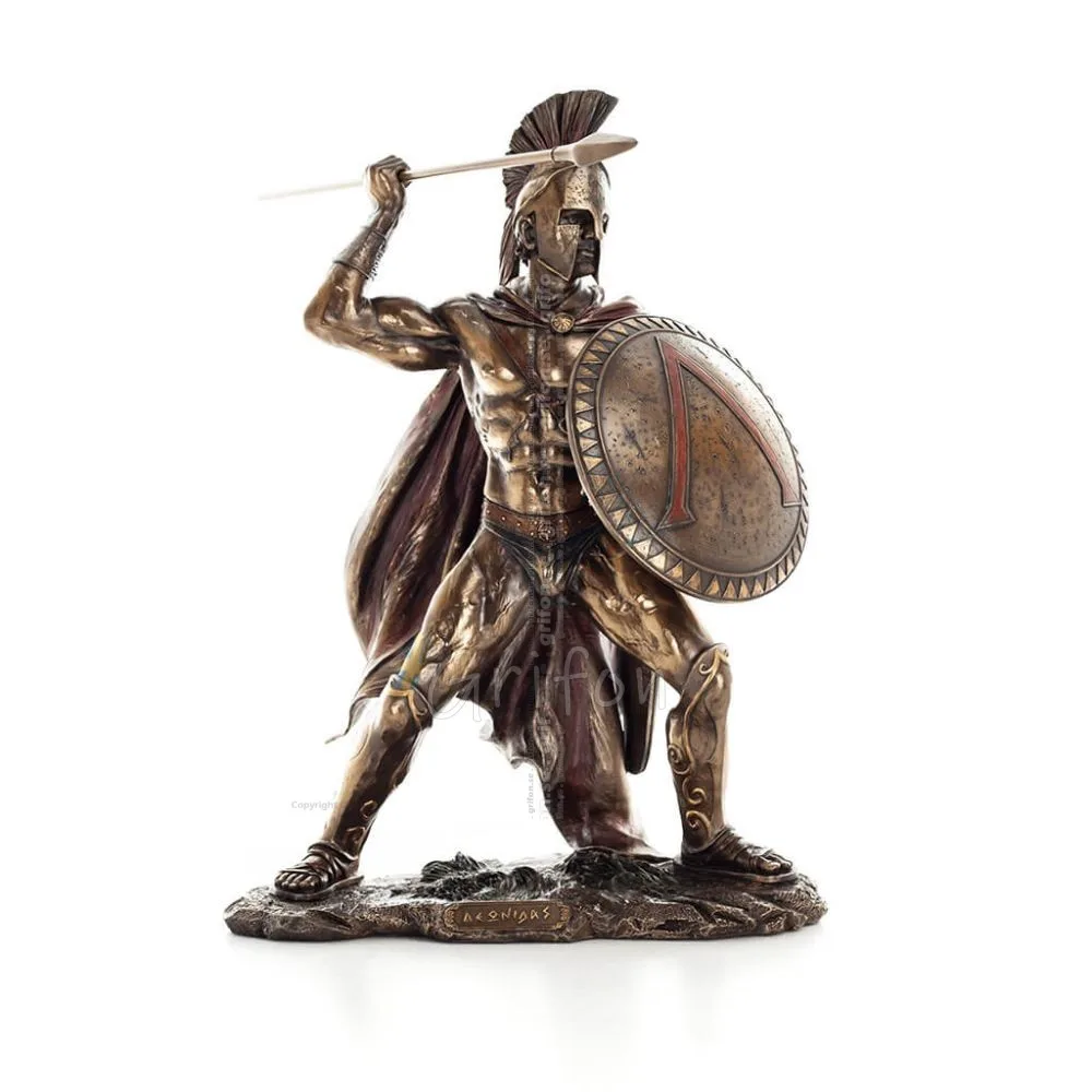 Leonidas: kung av Sparta med pil 50 cm full längd Veronese brons elektrolytisk staty, antikens Grekland Veronese 1 - grifon.se 