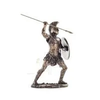 Ajax den store, kung, hjälte i det trojanska kriget, 27cm helkroppstaty med brons elektroplätering av Veronese Veronese 5 - grif