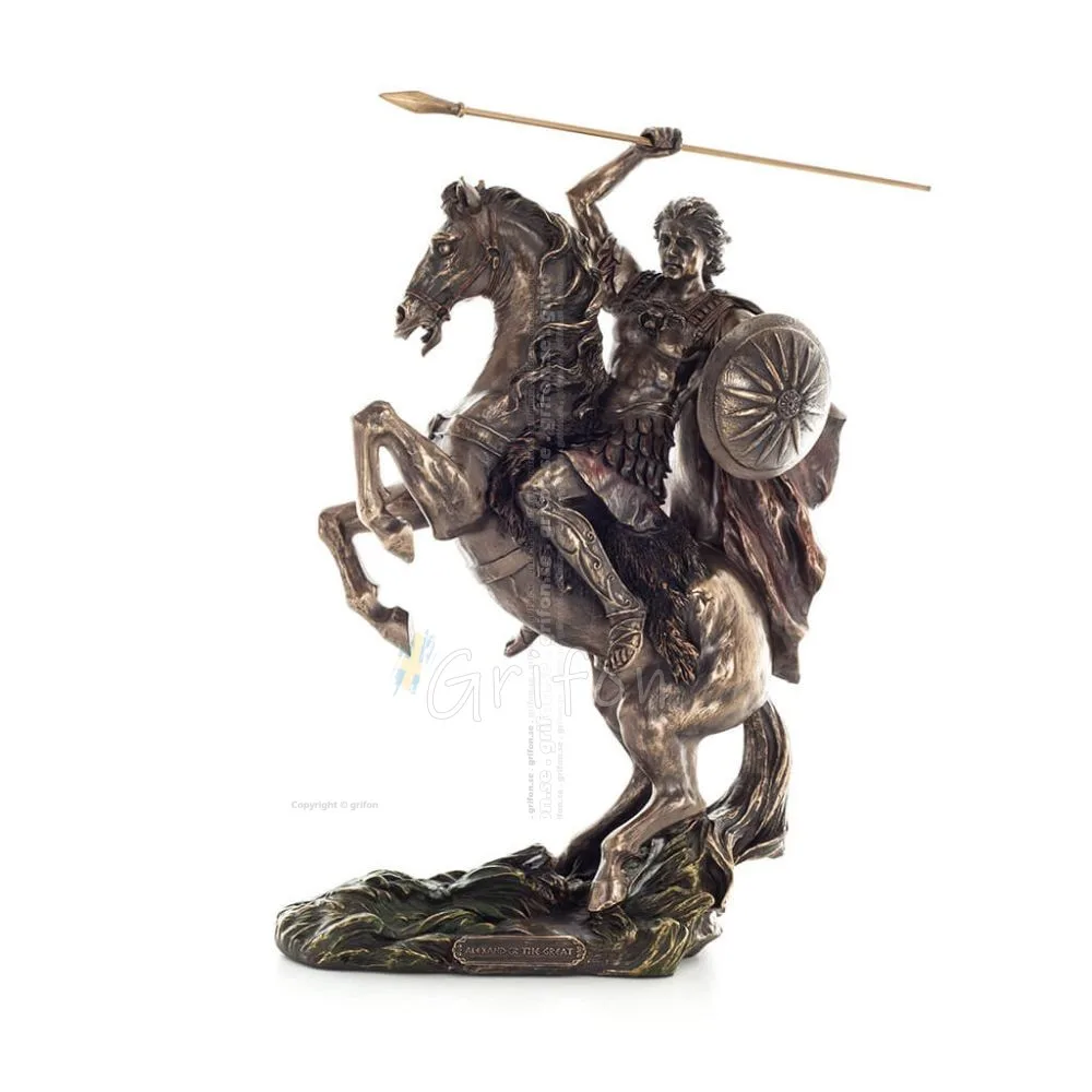 Alexander den store: Den store soldaten 31,5cm Veronese Bronze Electrolysis Full Längd Statue, antikens Grekland Veronese 1 - gr