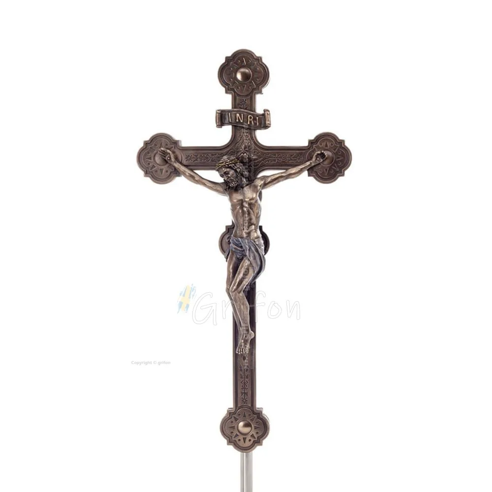 Jesu Kristi kors 36,5x19.5 cm Veronese bronselektrolys staty för hela kroppen Veronese 1 - grifon.se 