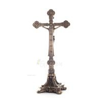 Cross of Jesus Christ on a base 33x15.5cm Full body statue with Veronese Bronze Electrolysis Veronese 4 - grifon.se 