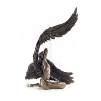 Seated nude angel with open wings 27.5cm Full-body statue Figurine with Bronze Electrolysis Veronese Veronese 5 - grifon.se 