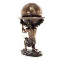 Atlas or Atlas, Titan: The Leader of the Titanids 23.5cm Veronese Bronze Electroplating Full Body Statue, Ancient Greece Verones