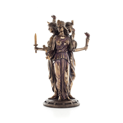 Hekate: The sight of magic, medicinal, poisonous.. 30cm Full body statue with Electrolysis of Veronese bronze, ancient Greece Ve