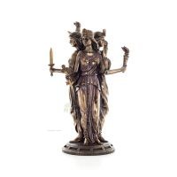 Hekate: The sight of magic, medicinal, poisonous.. 30cm Full body statue with Electrolysis of Veronese bronze, ancient Greece Ve