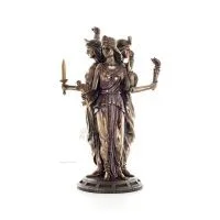 Hekate: Synen av magi, medicin, giftig... 30 cm helkroppsstaty med elektrolys av brons från Veronese, antikens Grekland Veronese