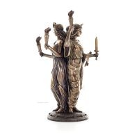Hekate: The sight of magic, medicinal, poisonous.. 30cm Full body statue with Electrolysis of Veronese bronze, ancient Greece Ve