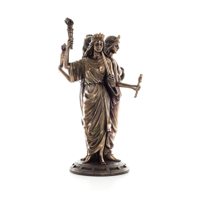 Hekate: The sight of magic, medicinal, poisonous.. 30cm Full body statue with Electrolysis of Veronese bronze, ancient Greece Ve