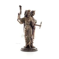 Hekate: Synen av magi, medicin, giftig... 30 cm helkroppsstaty med elektrolys av brons från Veronese, antikens Grekland Veronese