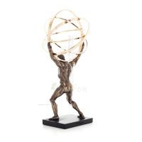 Atlas or Atlas, Titan: The Leader of the Titanids 22.5cm Veronese Bronze Electroplating Full Body Statue, Ancient Greece Verones