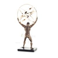 Atlas or Atlas, Titan: The Leader of the Titanids 22.5cm Veronese Bronze Electroplating Full Body Statue, Ancient Greece Verones