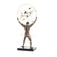 Atlas eller Atlas, Titan: The Leader of the Titanids 22,5 cm Veronese brons galvaniserad helkroppsstaty, antikens Grekland Veron