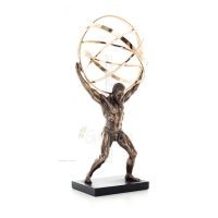 Atlas or Atlas, Titan: The Leader of the Titanids 22.5cm Veronese Bronze Electroplating Full Body Statue, Ancient Greece Verones