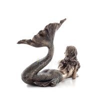 Mermaid: The Beautiful Demon, Liggende Prone 67x25x44cm Veronese Elektrolytisk Brons Helkroppsstaty Veronese 4 - grifon.se 