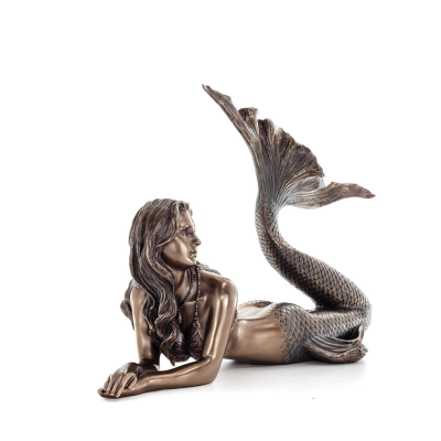 Mermaid: The Beautiful Demon, Liggende Prone 67x25x44cm Veronese Elektrolytisk Brons Helkroppsstaty Veronese 7 - grifon.se 