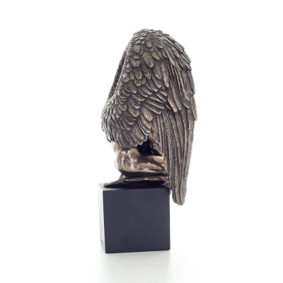 Bowed Angel on base with open wings 25.5cm Full-body Figurine with Bronze Electrolysis Veronese, Religious - Spiritual Veronese 
