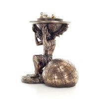 Άτλας Τιτάνας: Ο αρχηγός των Τιτανιδών 23εκ Κοσμηματοθήκη, Μπιζουτιέρα για φύλαξη, άγαλμα με Ηλεκτρόλυση μπρούτζου Veronese Βερο