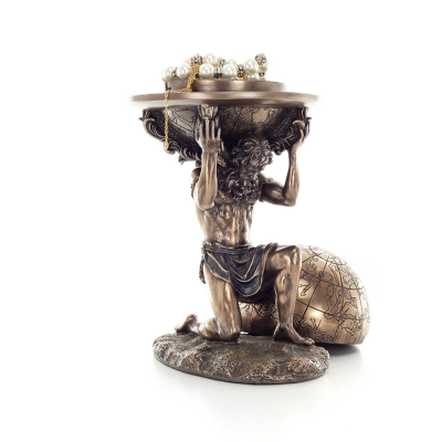 Atlas Titan: The leader of the Titanids 23cm Jewelry box, Jewelry box for safekeeping, Veronese bronze statue Veronese 7 - grifo