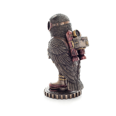 Κουκουβάγια ή Γλαύκα: το ιερό πουλί, σύμβολο σοφίας, σύνεσης, με κιάλια 16εκ Ολόσωμο άγαλμα με Ηλεκτρόλυση μπρούτζου Veronese Βε