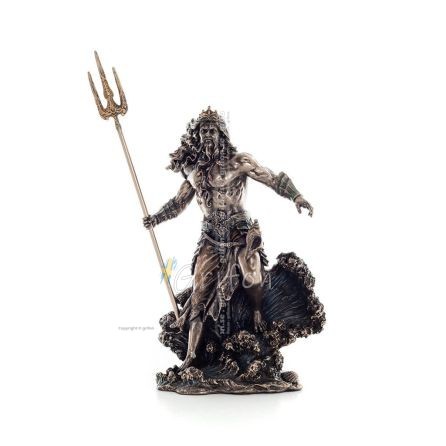 Poseidon: God of the Sea, Earthquakes, Earth, Storms and Words 30cm Veronese Bronze Electroplating Full Body Statue Veronese 1 -