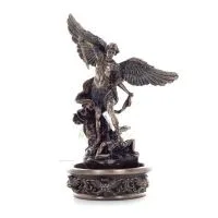 Ärkeängeln Michael: Like God, One of the First Lords 21cm Veronese Bronze Electrolytic Helkroppsstaty, Christian Veronese 1 - gr
