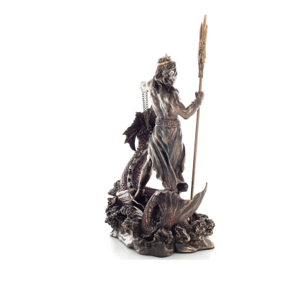 Neptune: The God of the Sea, Earthquakes, Earth, Storms and Words on a Dragon 20cm Electrolytic Bronze Veronese Statue Veronese 