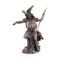 Zeus or Zeus: The God of Heaven, Lightning, Law, Thunder, with Lightning Bolt 25cm Full Body Veronese Bronze Electrolysis Verone