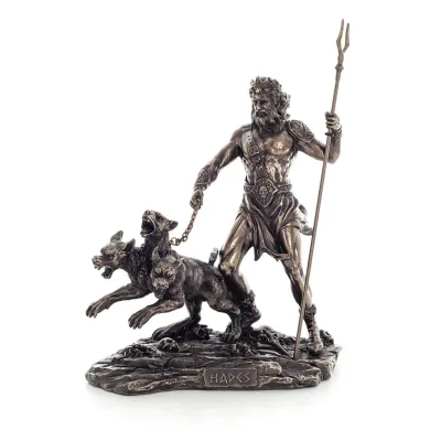 Pluto eller Hades: underjordens gud med cerberus 20x17,5 cm Veronese Brons Electrolysis Helkroppsstaty Veronese 1 - grifon.se 