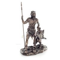 Pluto or Hades: the god of the underworld with cerberus 20x17.5cm Veronese Bronze Electrolysis Full Body Statue Veronese 3 - gri