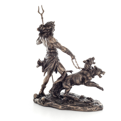Pluto eller Hades: underjordens gud med cerberus 20x17,5 cm Veronese Brons Electrolysis Helkroppsstaty Veronese 4 - grifon.se 
