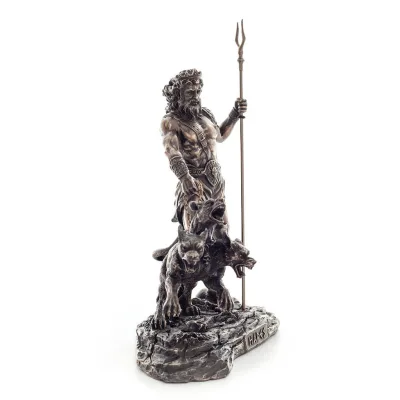 Pluto eller Hades: underjordens gud med cerberus 20x17,5 cm Veronese Brons Electrolysis Helkroppsstaty Veronese 5 - grifon.se 
