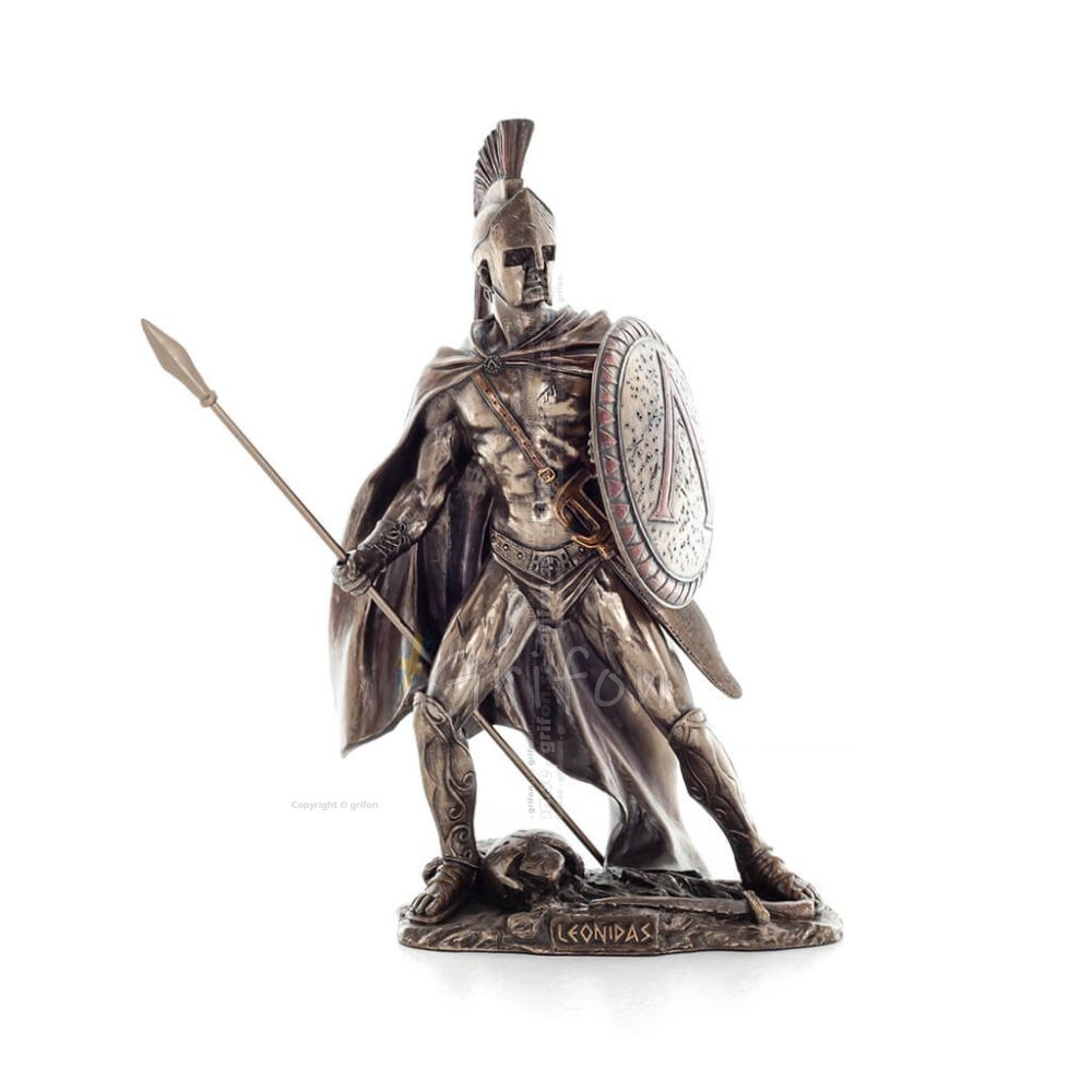 Leonidas: The King of Sparta with Spear 27cm Full Length Veronese Bronze Electrolytic Statue, Ancient Greece Veronese 1 - grifon Leonidas: The King of Sparta with Spear 27cm Full Length Veronese Bronze Electrolytic Statue, Ancient Greece Veronese 1 - grifon