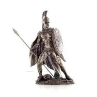 Leonidas: Kungen av Sparta med spjut 27 cm full längd Veronese brons elektrolytisk staty, antikens Grekland Veronese 1 - grifon.