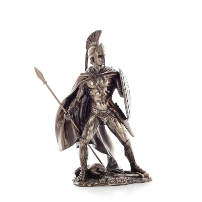 Leonidas: The King of Sparta with Spear 27cm Full Length Veronese Bronze Electrolytic Statue, Ancient Greece Veronese 5 - grifon