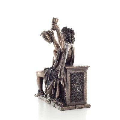 Dionysos: Vinets och festens gud. 21x25cm Veronese Brons Electrolysis Helkroppsstaty, antikens Grekland Veronese 2 - grifon.se 