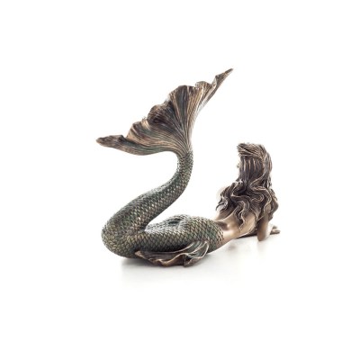 Mermaid: The Most Beautiful Demon, Prone Reclining 19.5x29cm Veronese Bronze Electroplating Full Body Statue Veronese 3 - grifon