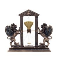 Lion: symbol of the virtues of a ruler, Hourglass 21x18cm Veronese Bronze Electrolysis Full Body Statue Veronese 1 - grifon.se 