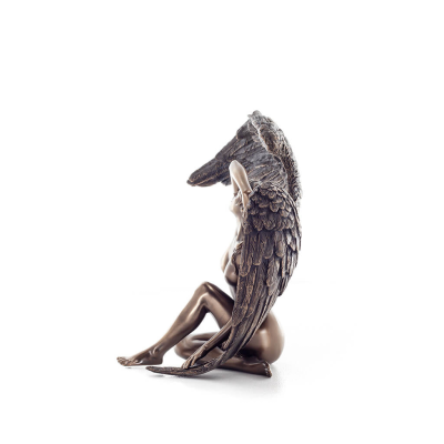 Female Angel Seated 18.5x25cm Veronese Bronze Electroplating Full Body Statue, Modern Decorative Veronese 2 - grifon.se 