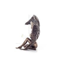 Female Angel Seated 18.5x25cm Veronese Bronze Electroplating Full Body Statue, Modern Decorative Veronese 2 - grifon.se 