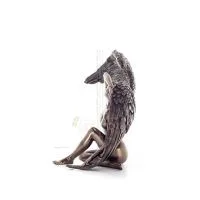 Female Angel Seated 18.5x25cm Veronese Bronze Electroplating Full Body Statue, Modern Decorative Veronese 2 - grifon.se 