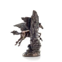 Pegasus: Born of Blood, Followed the Muses and Zeus 35cm Veronese Bronze Electrolysis Helkroppsstaty, antikens Grekland Veronese