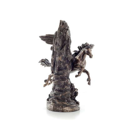 Pegasus: Born of Blood, Followed the Muses and Zeus 35cm Veronese Bronze Electrolysis Helkroppsstaty, antikens Grekland Veronese