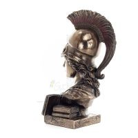 Athena or Athana or Athene: The goddess of wisdom with a helmet, book, and a 22.5 cm owl bust, statue Veronese 3 - grifon.se 